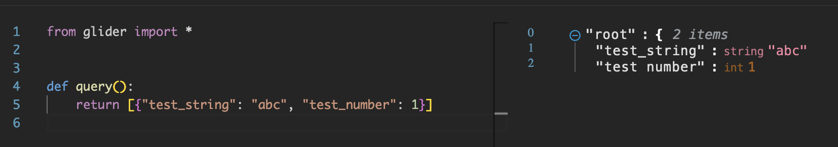 Return a string and a number